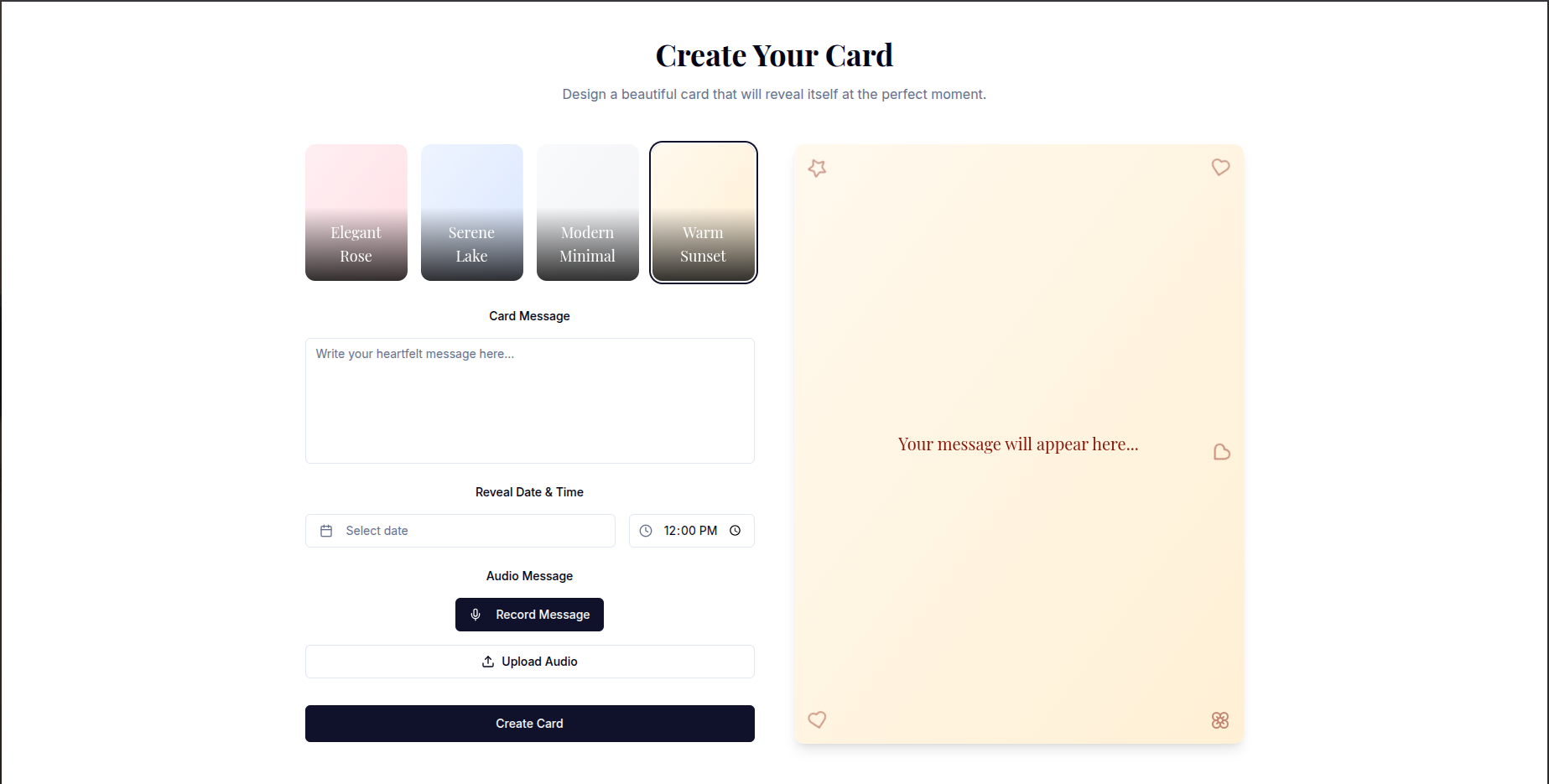 Shaaards - Create shareable cards with voice notes + set reveal time media 2