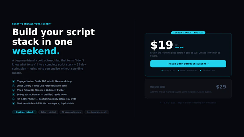 The AI Cold Outreach Script Lab screenshot 4