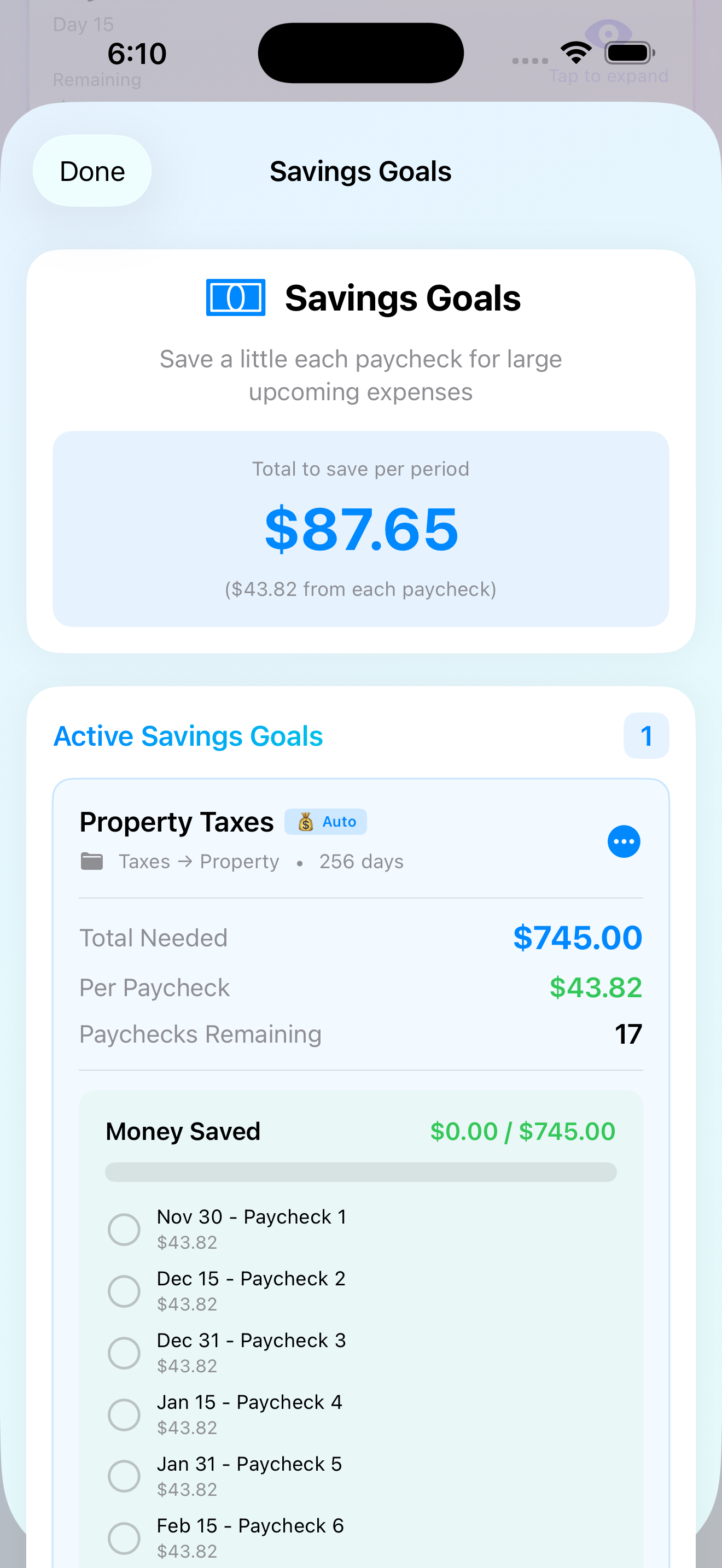 PayCheck Budget - Screenshot 4 preview