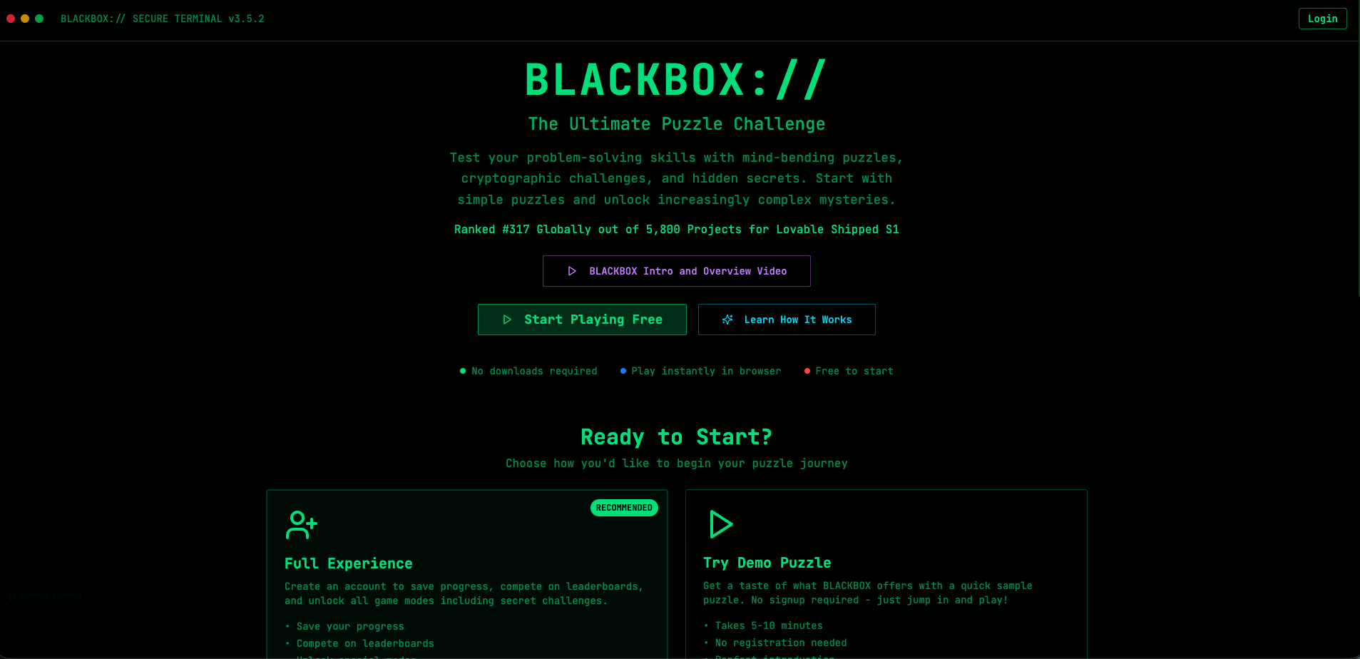 BLACKBOX - Screenshot 3 showing product features and functionality