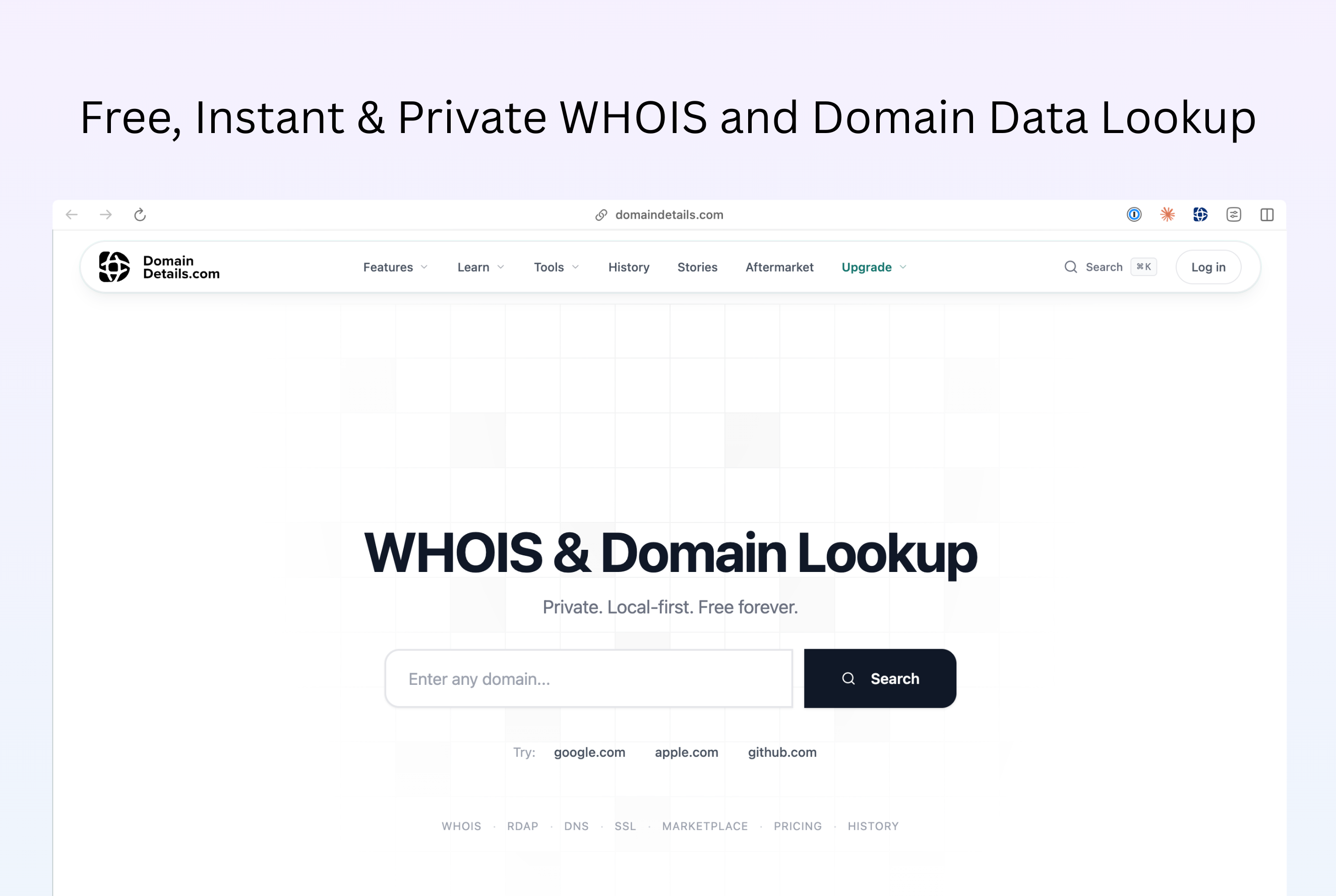 DomainDetails.com - Free & Private WHOIS gallery image