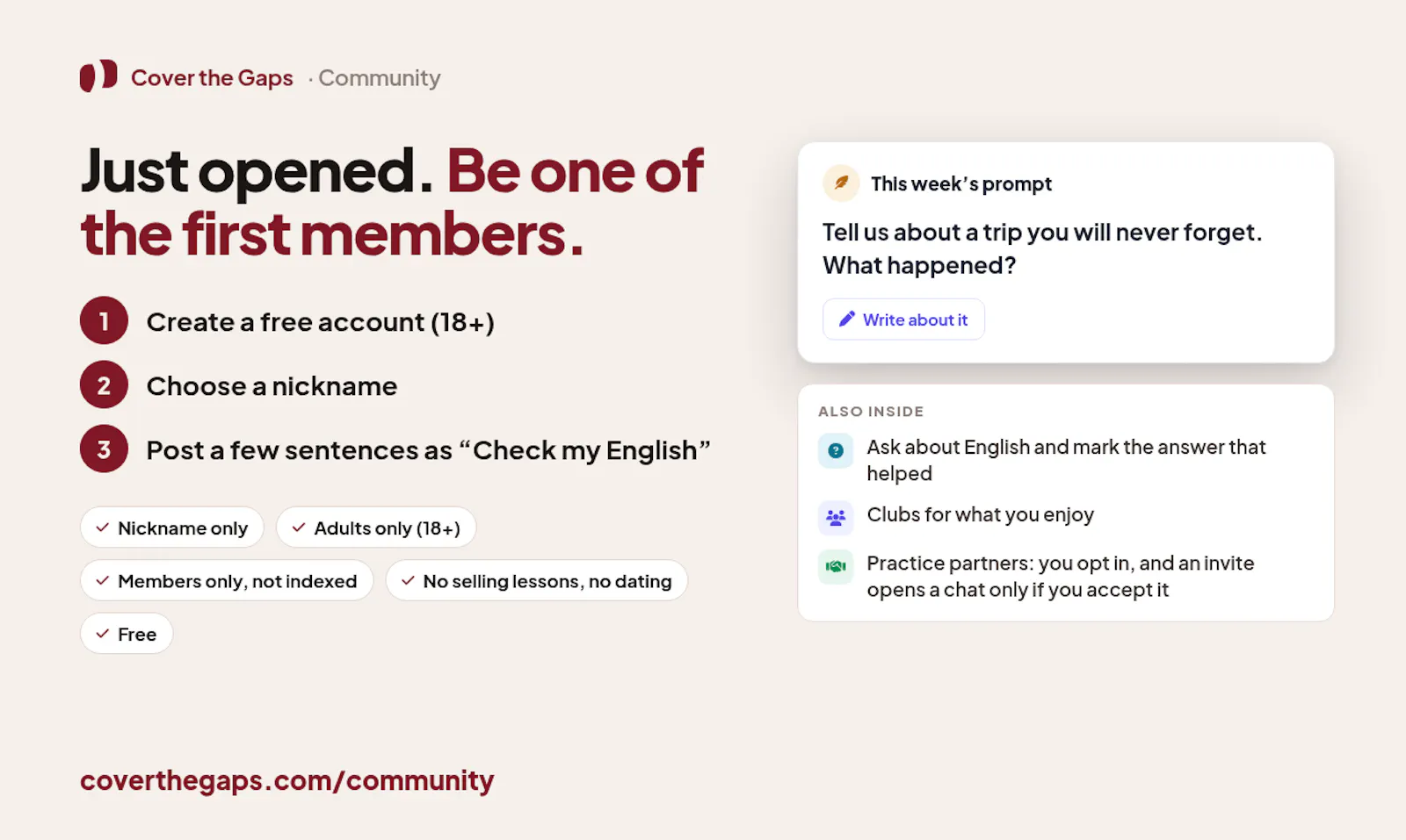 Cover the Gaps Community screenshot 7