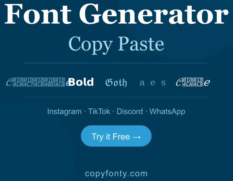Copy Fonty screenshot 1