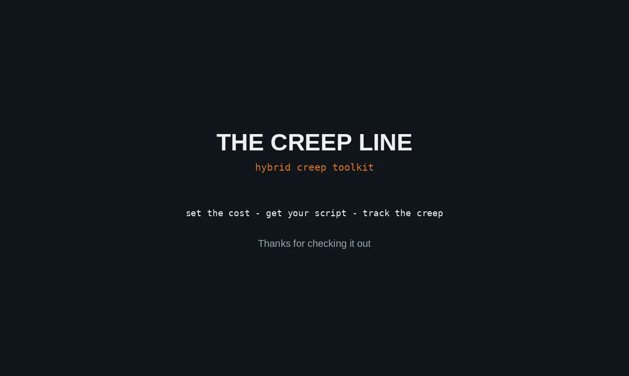 The Creep Line — Hybrid Creep Toolkit gallery image