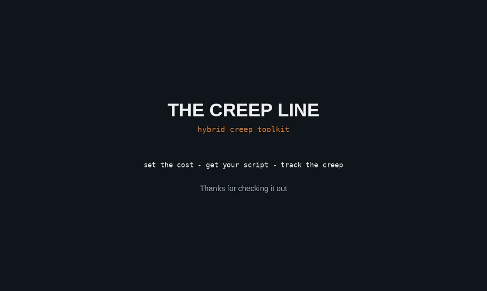 The Creep Line — Hybrid Creep Toolkit screenshot 8