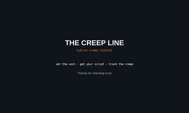 The Creep Line — Hybrid Creep Toolkit screenshot 8