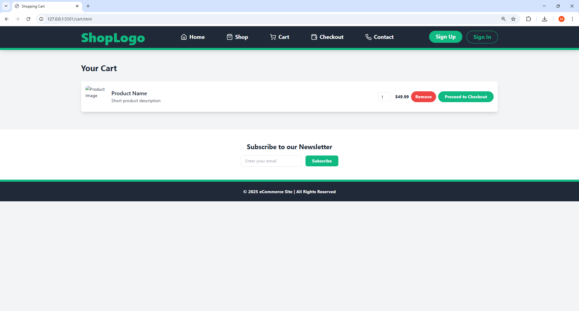 Full eCommerce Website Template gallery image