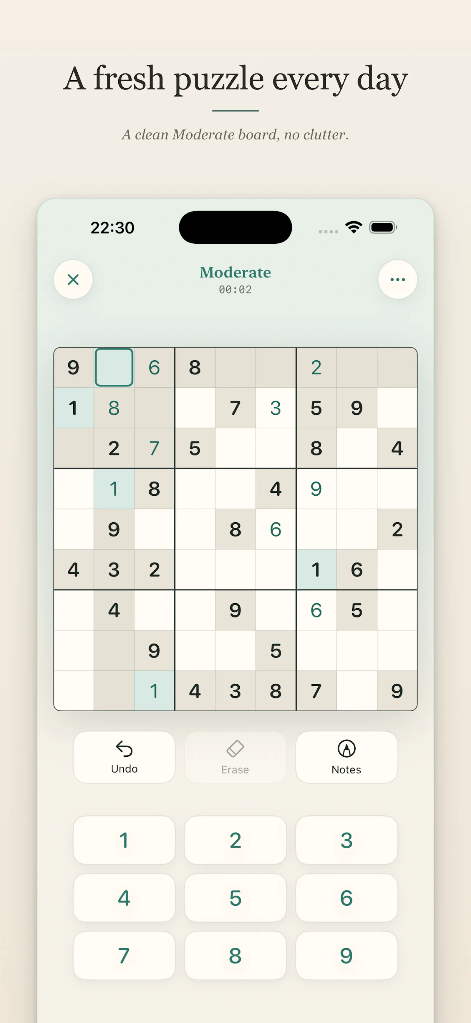 Calm Sudoku screenshot 1