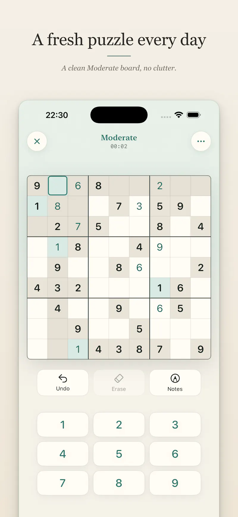 Calm Sudoku screenshot 1