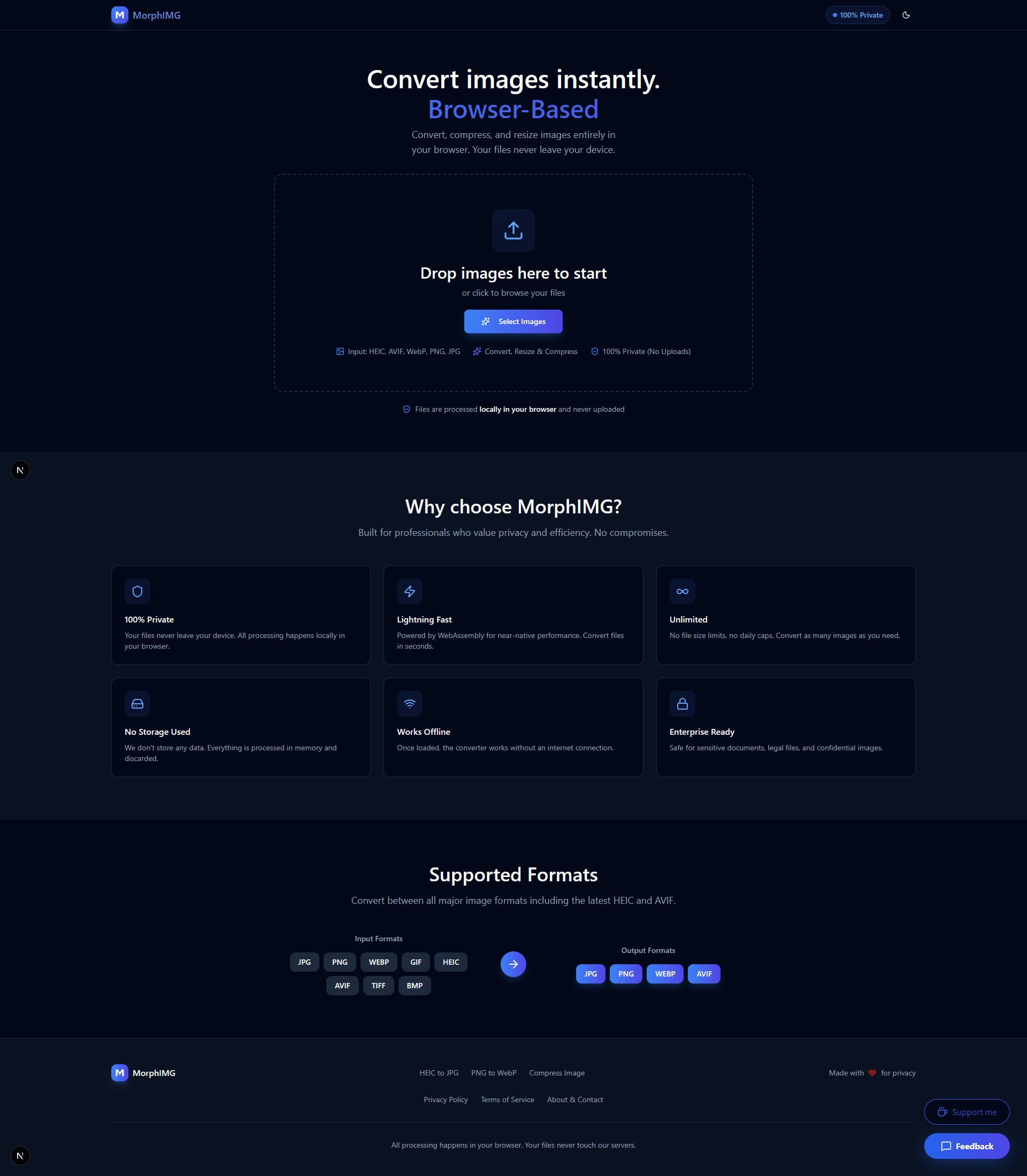 MorphIMG - Main product screenshot demonstrating key features and user interface