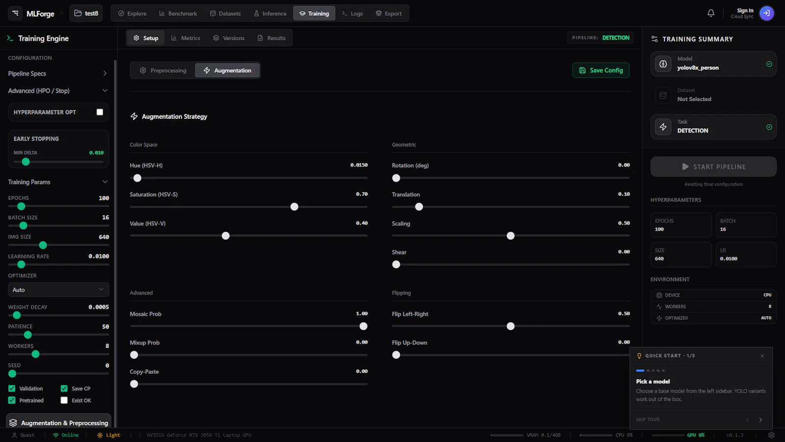 MLForge screenshot 3