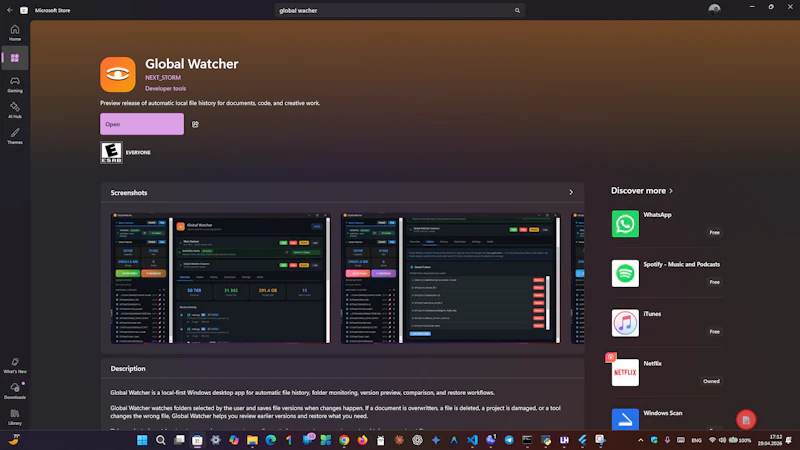 Global Watcher screenshot 3