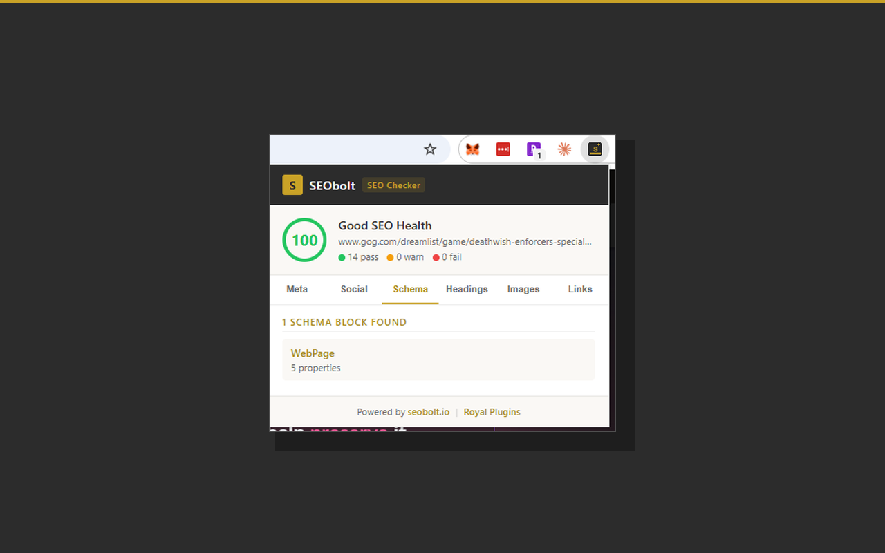 SEObolt SEO Checker (Chrome Extension) gallery image