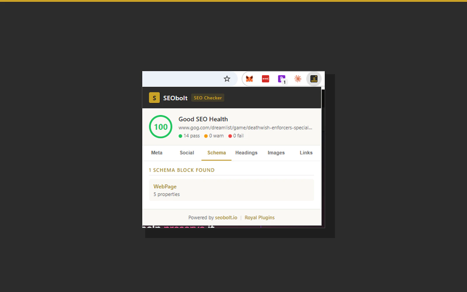 SEObolt SEO Checker (Chrome Extension) screenshot 2