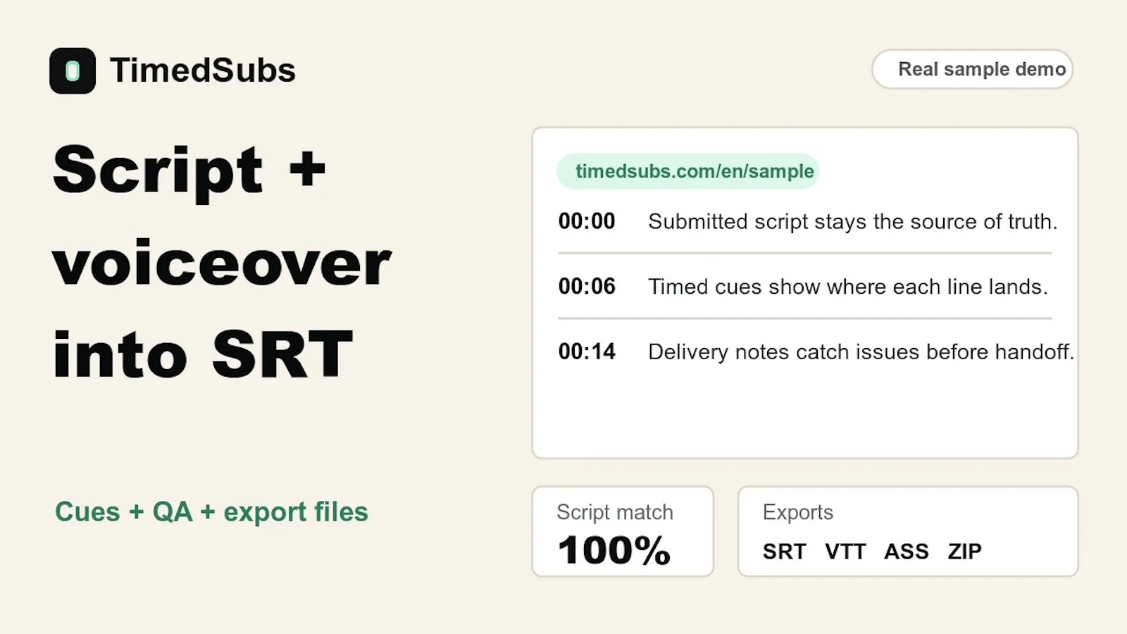 TimedSubs screenshot 1 (video preview)