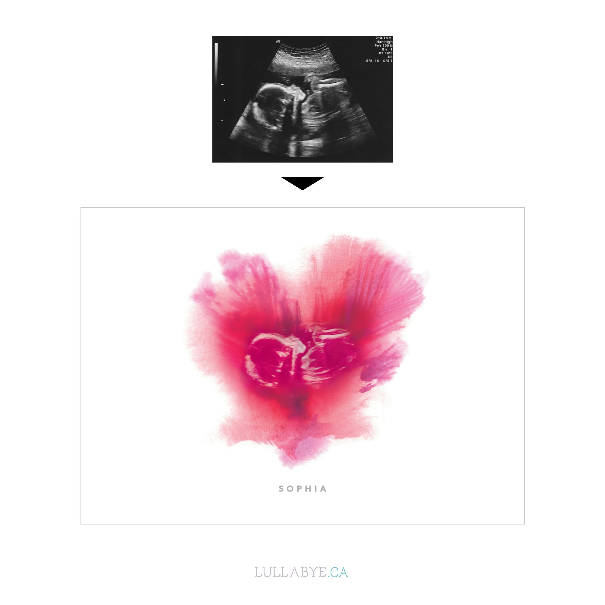 Sonogram Image Baby Memorial Keepsake gallery image