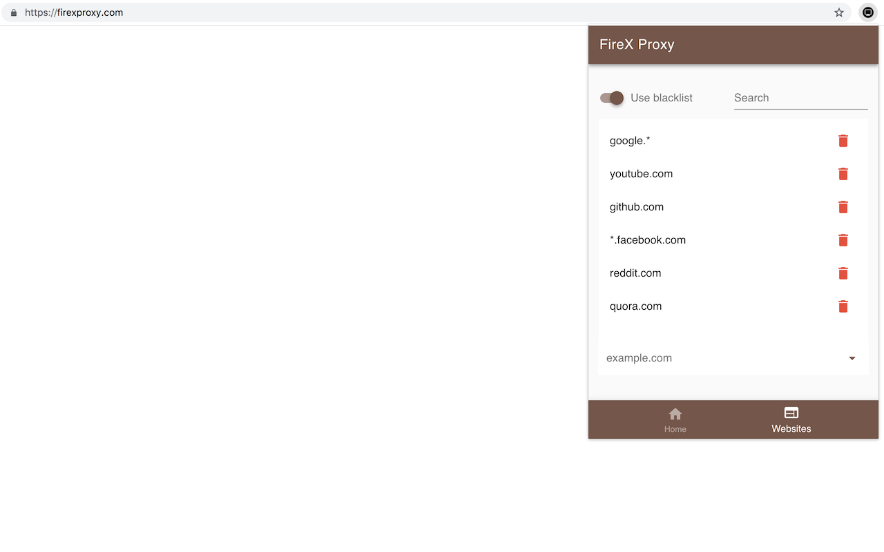 FireX Proxy Browser Extension gallery image