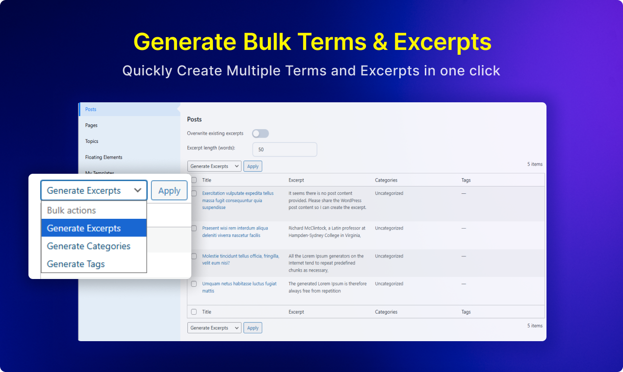 Média Wpeazy ai - L'extension AI ultime pour WordPress 5