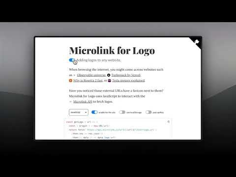 startuptile Microlink for Logo-Adding logos to any website.