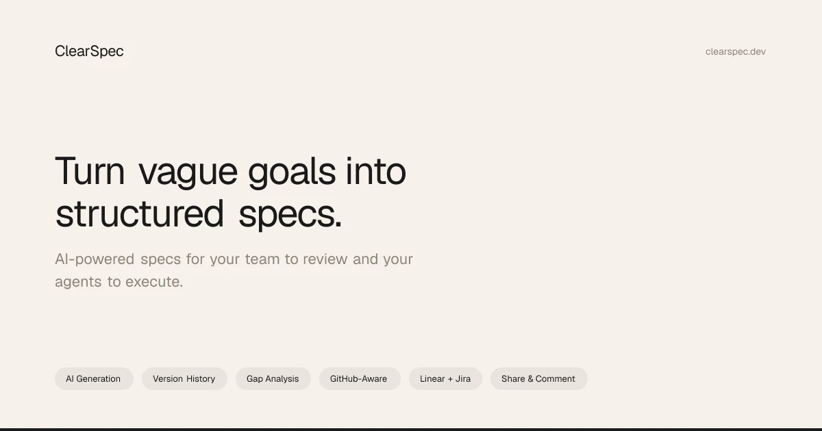 ClearSpec screenshot 1