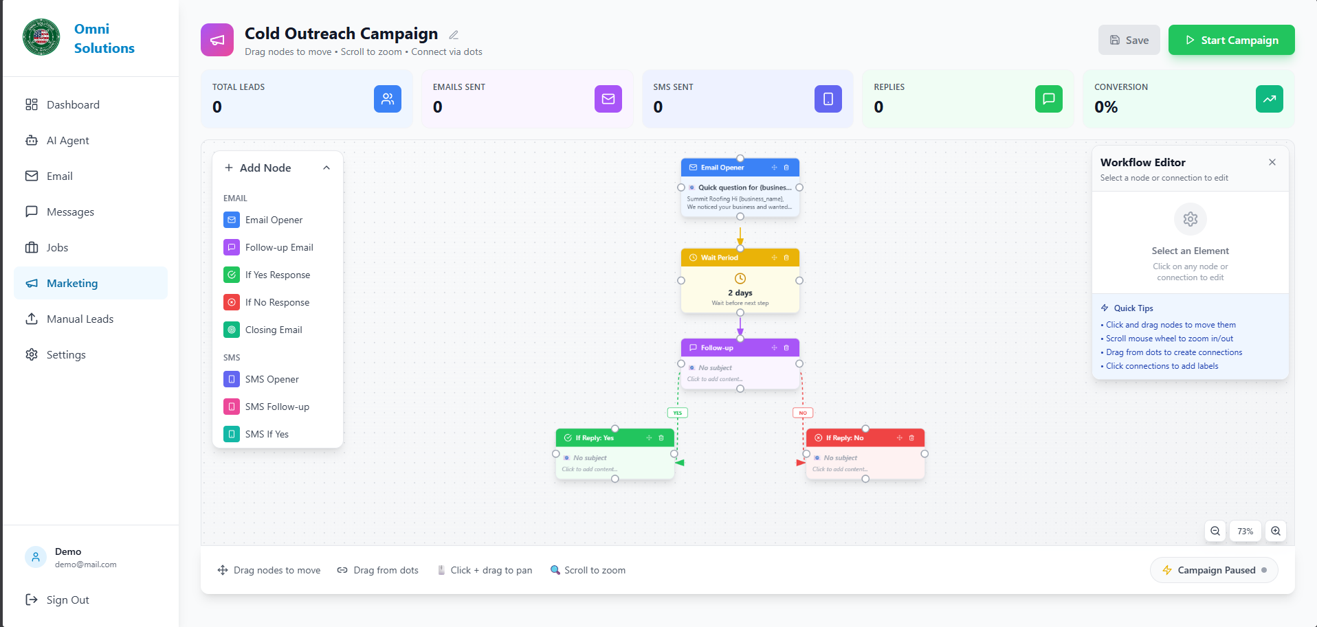 OmniSolutions - Screenshot 5 showing product features and functionality