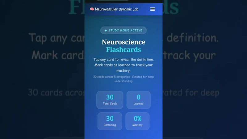 Neurovascular Dynamic Lab screenshot 1 (video preview)