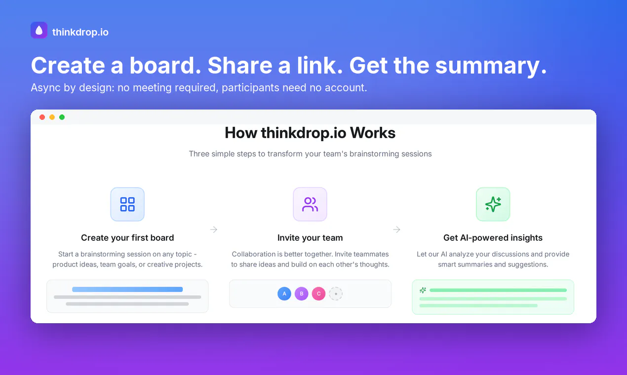 thinkdrop.io - idea boards with ai screenshot 3