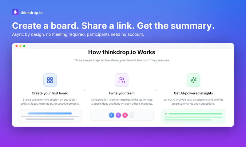 thinkdrop.io - idea boards with ai screenshot 3