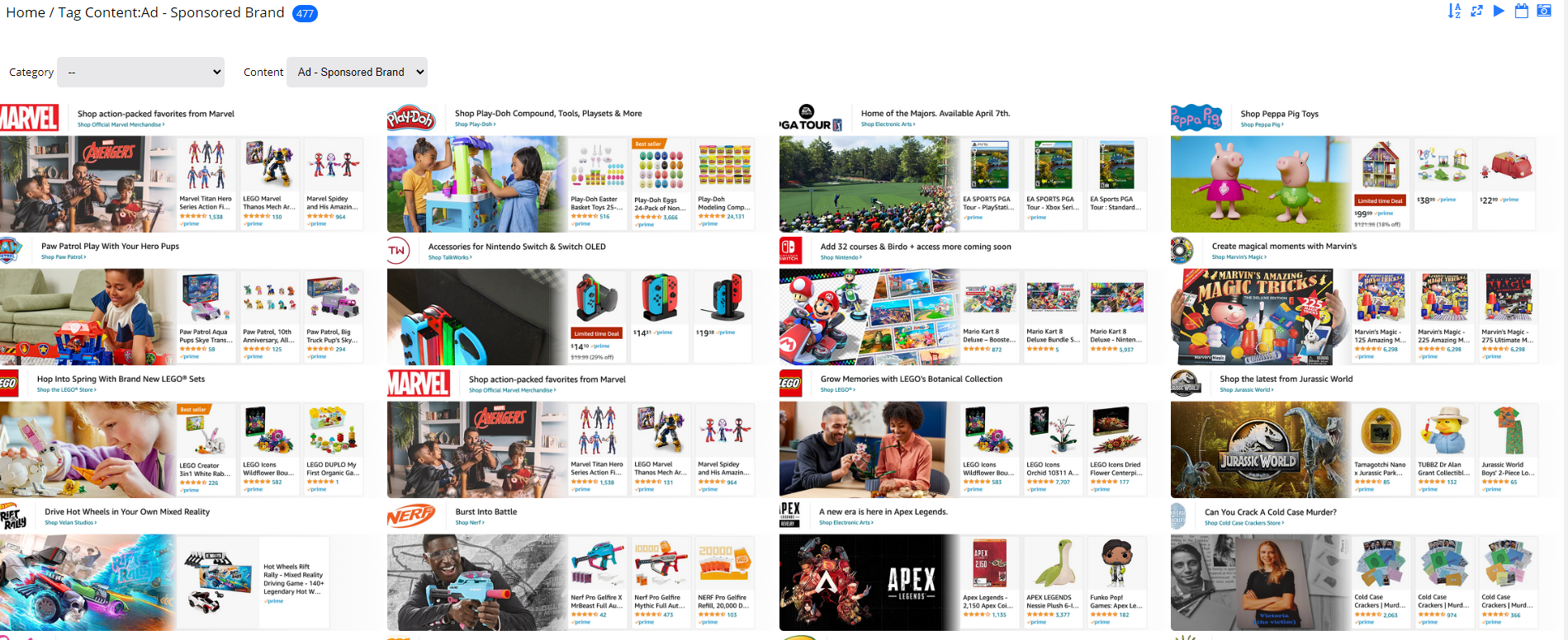 Exemplos de design da Amazon media 4
