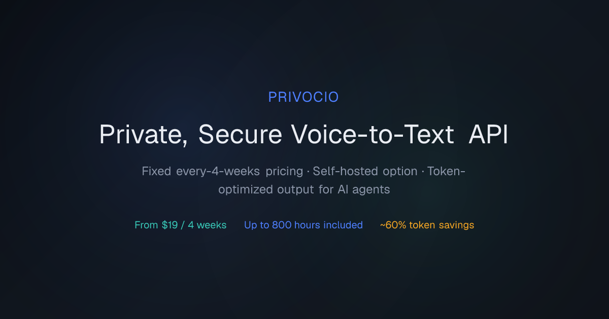 Privocio - STT for AI Agents  gallery image