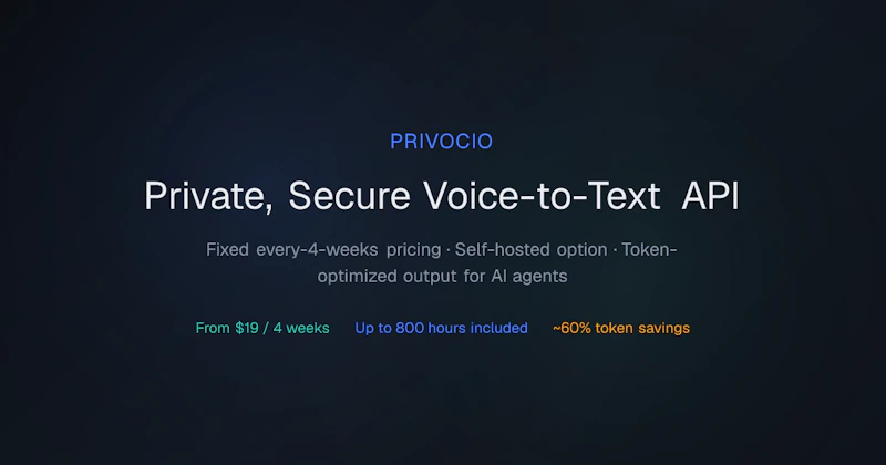 Privocio - STT for AI Agents  screenshot 2