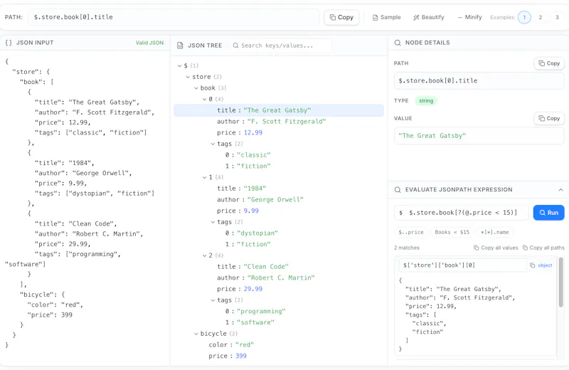 JSON Path Finder screenshot 2