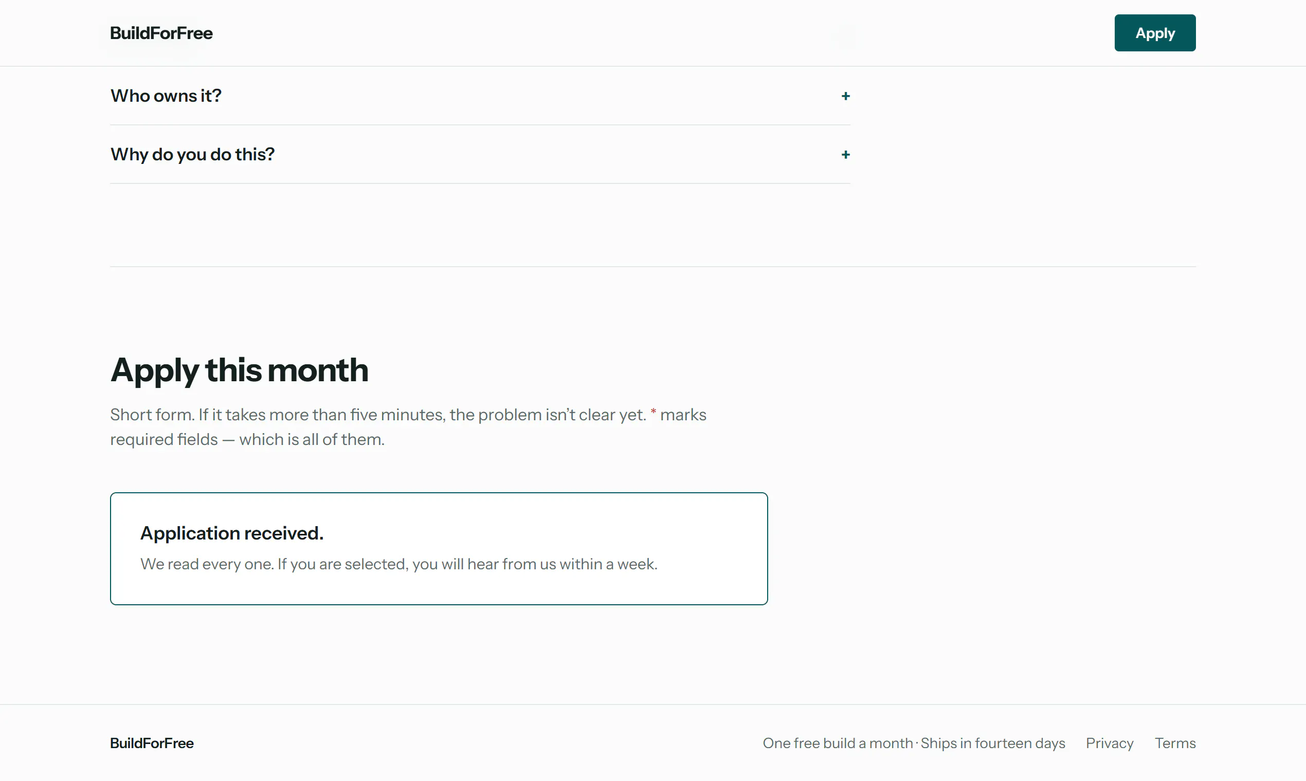 BuildForFree screenshot