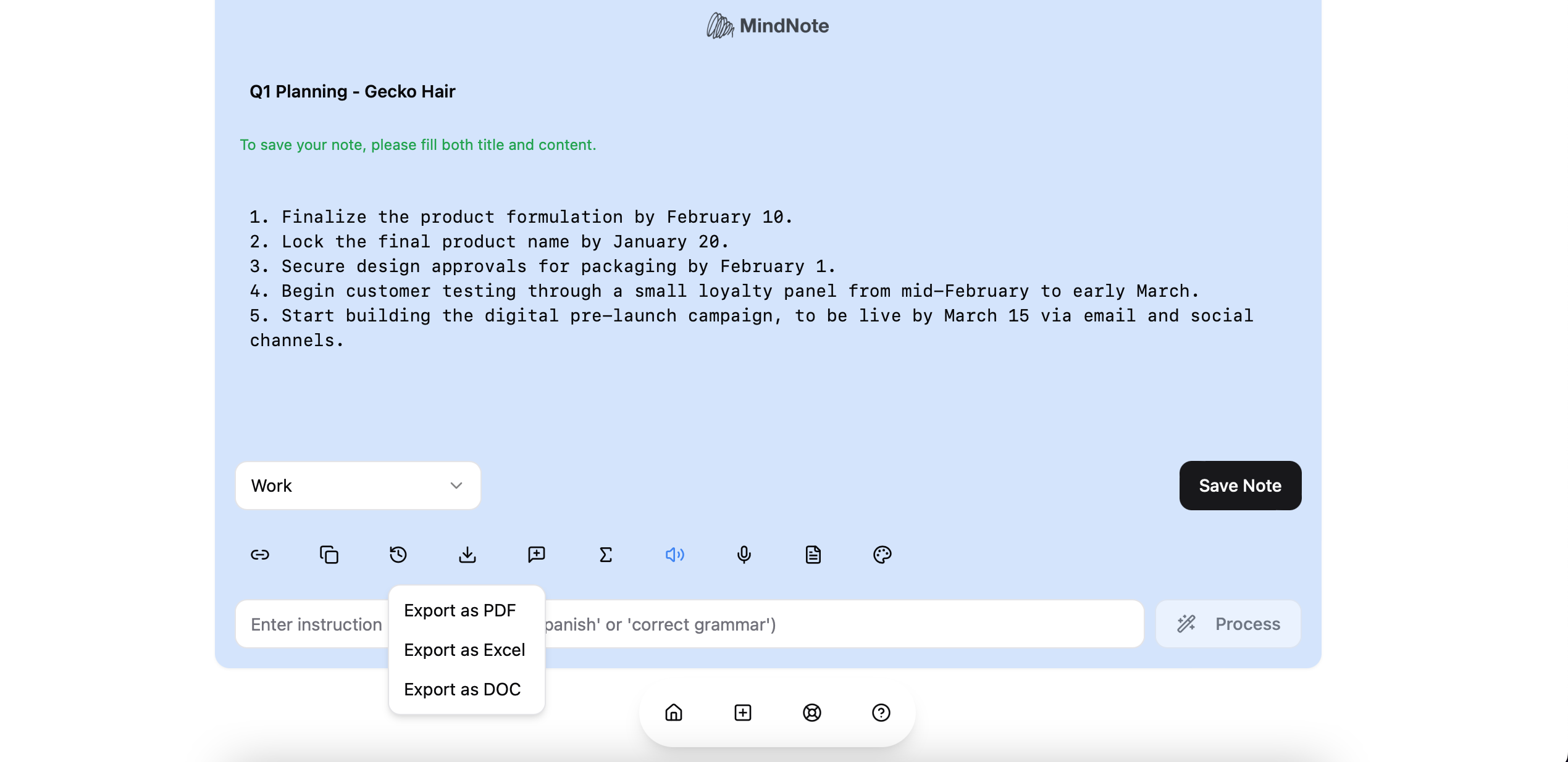 MindNote gallery image