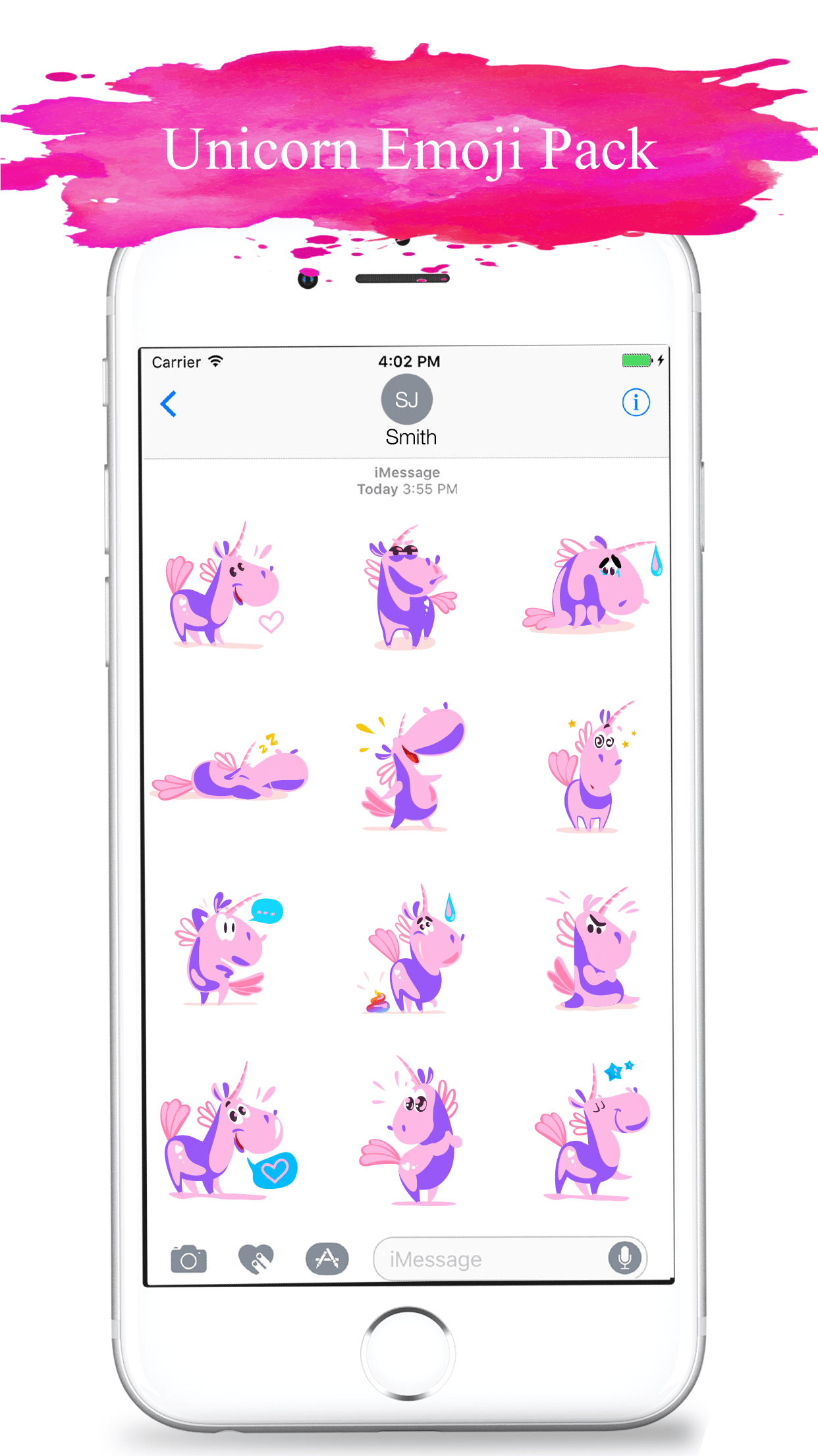 Feelings Unicorn Stickers iMessage gallery image