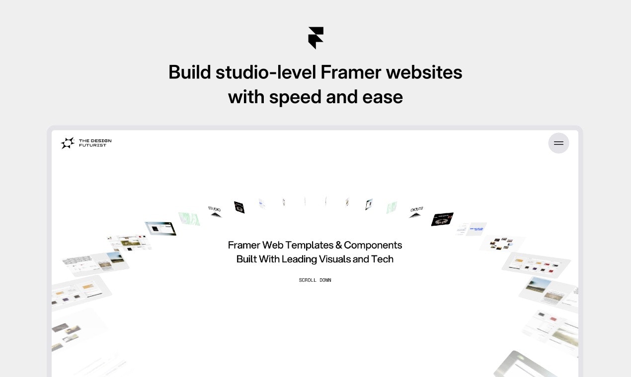 THE DESIGN FUTURIST - Main screenshot showing features and interface