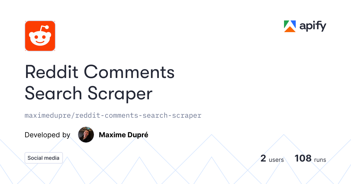 Reddit Comments Search Scraper gallery image