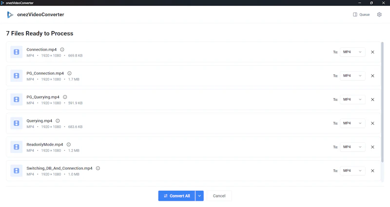onezVideoConverter screenshot 1