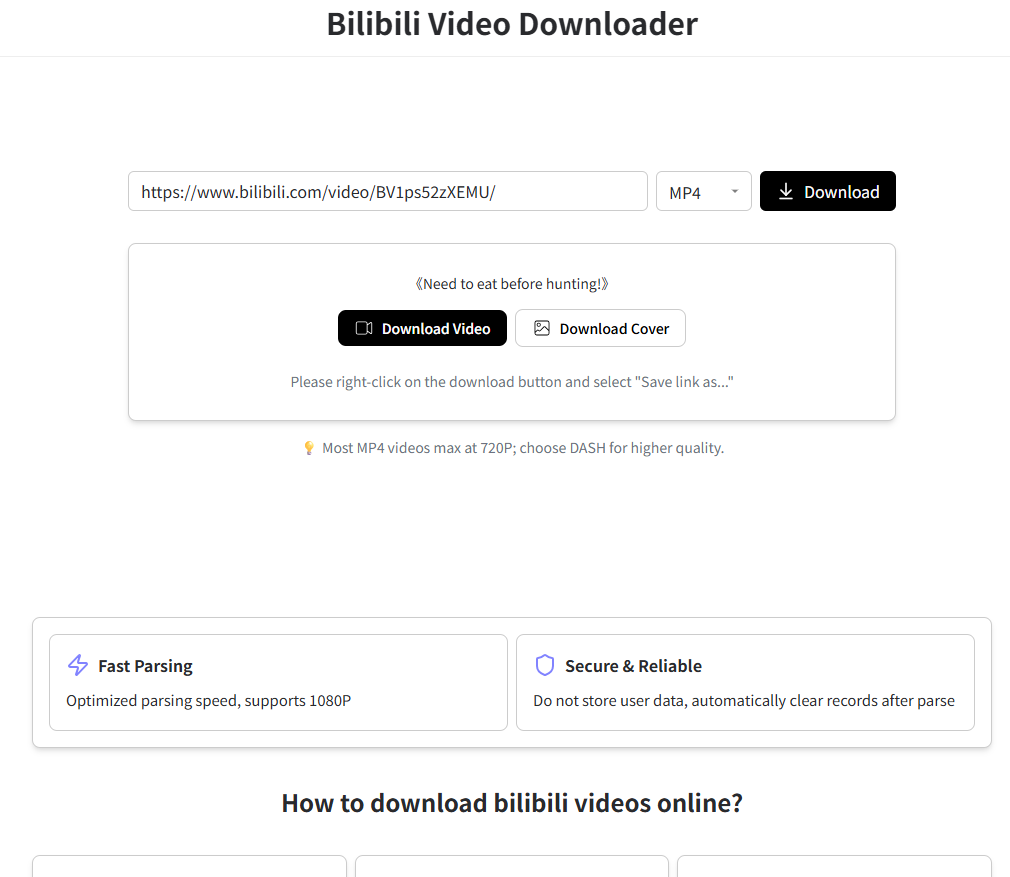 Bilibili Video Downloader - 1080p - Bilibili Video Downloader (HD, MP4) - ออนไลน์, ฟรี, เร็ว media 2