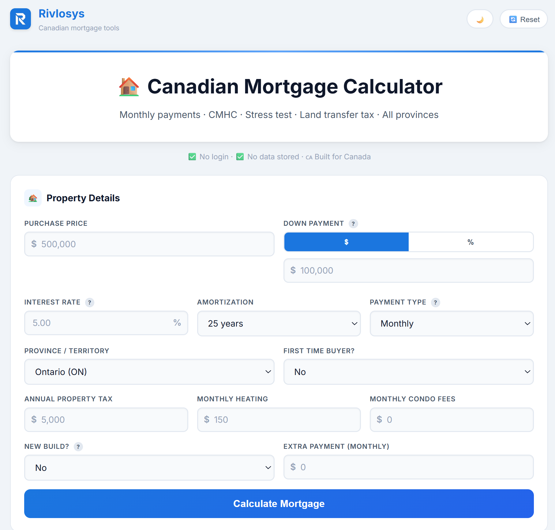Rivlosys Mortgage Calculator gallery image