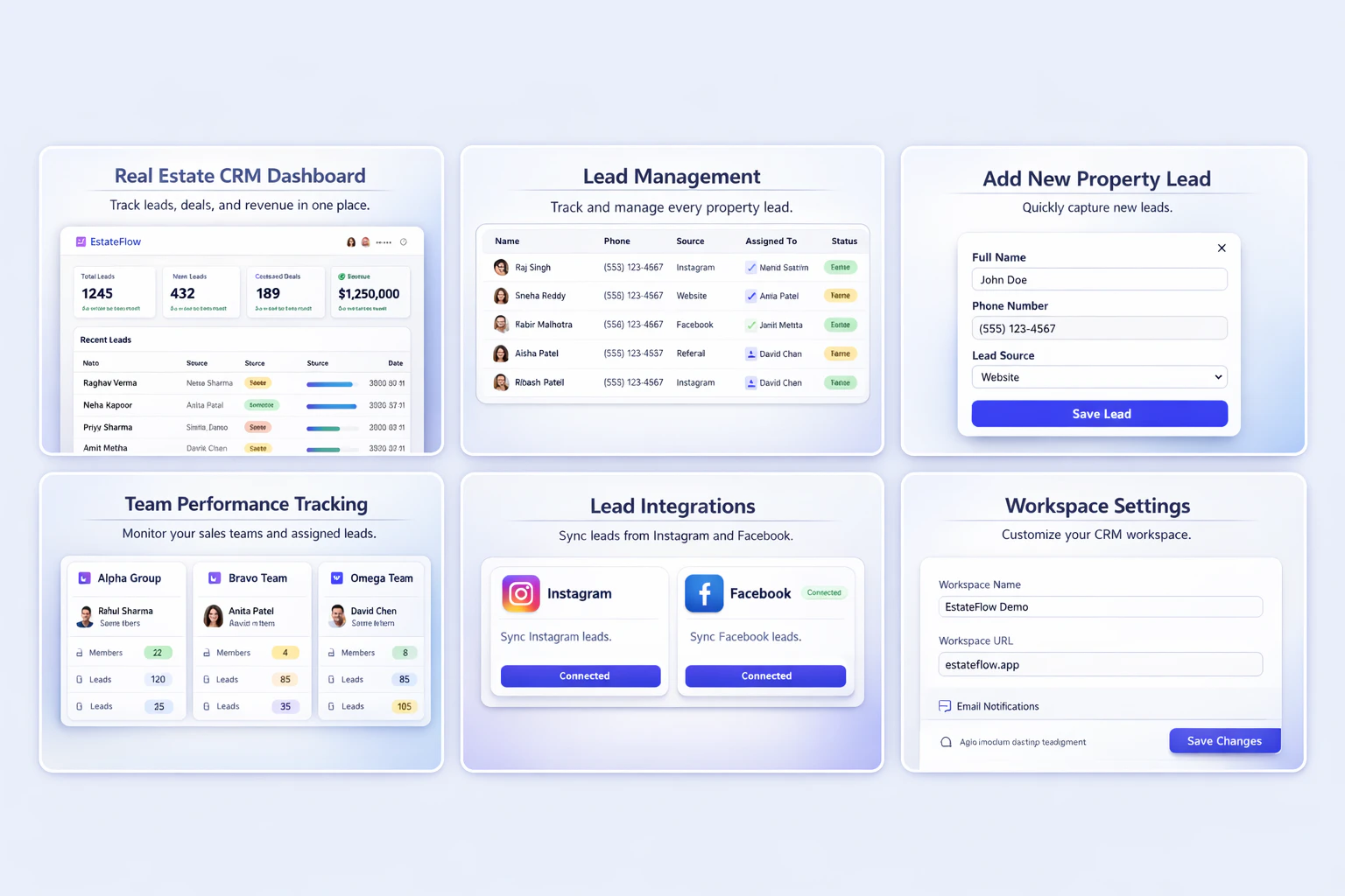 EstateFlow Dashboard UI