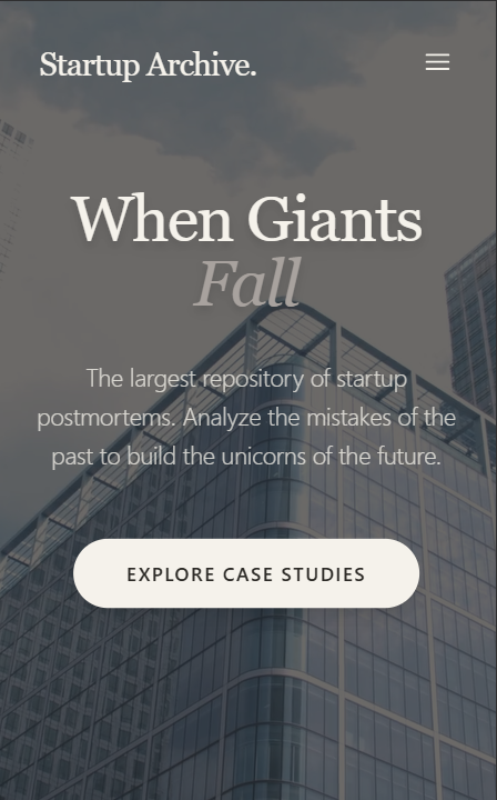 Startup Archive. - Main product screenshot demonstrating key features and user interface