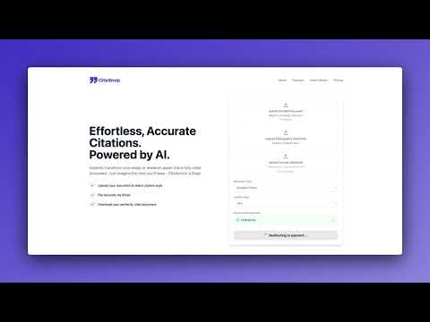 CiteSnap: Effortless, Accurate Citations gallery image