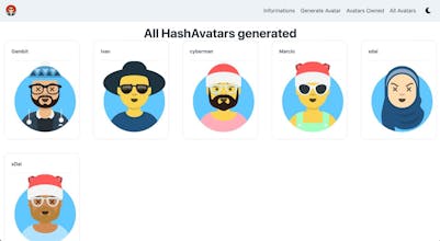 The Hash Avatars gallery image