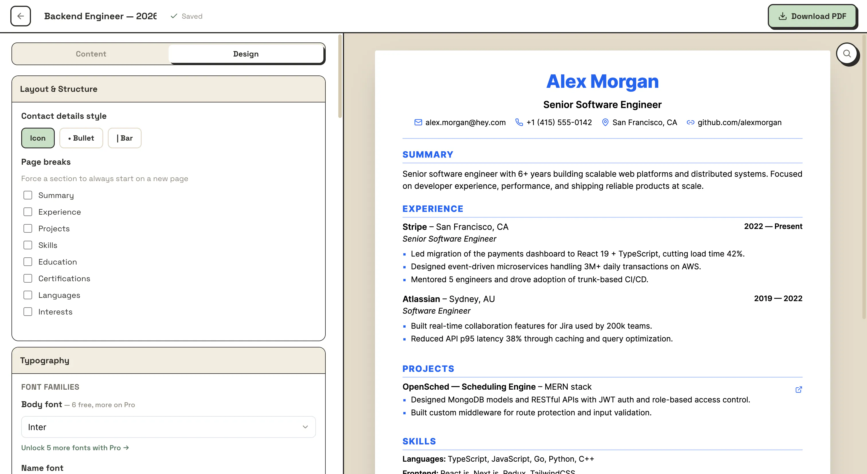 WispResume gallery image