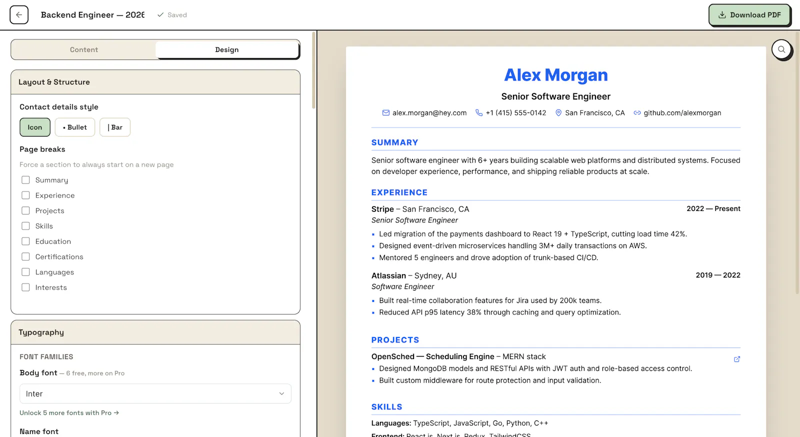 WispResume screenshot 4