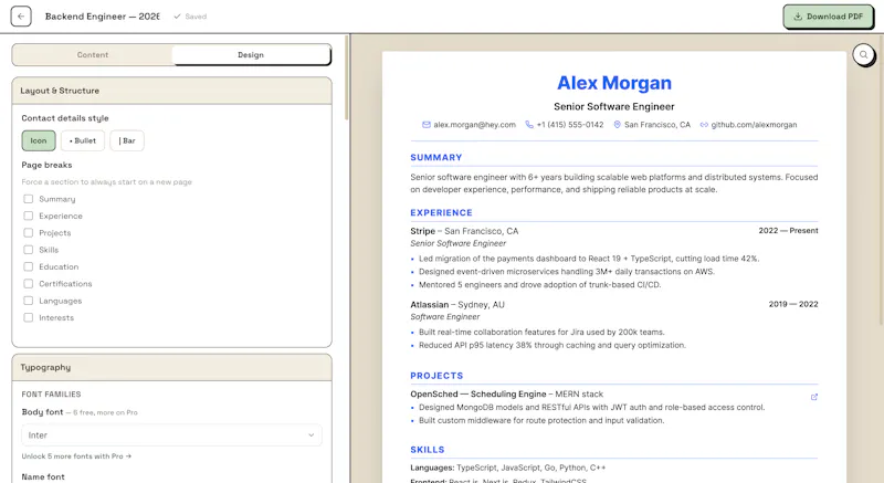 WispResume screenshot 4