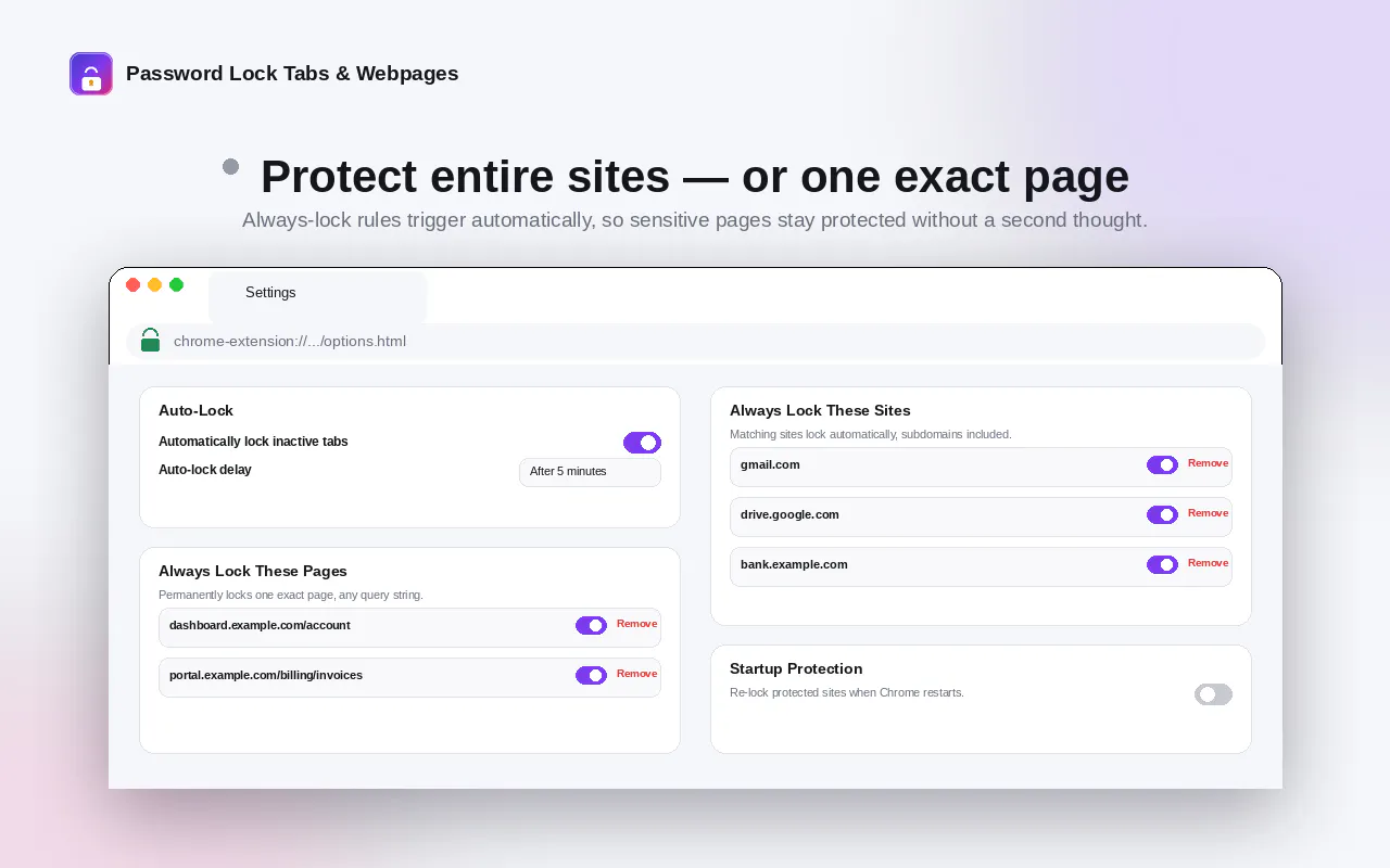 Password Lock Tabs & Webpages gallery image