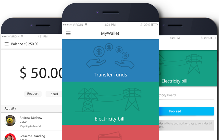 Mobile wallet application development