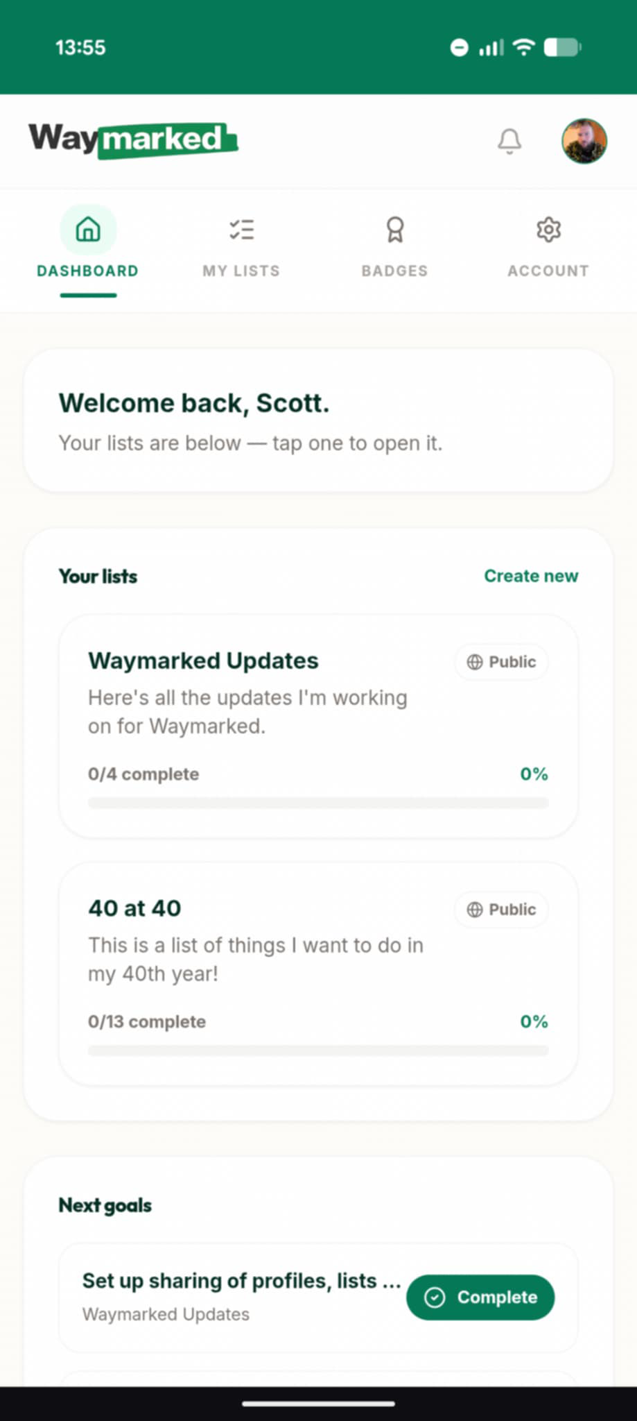 Waymarked - Screenshot 3 showing product features and functionality